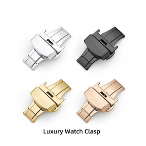 Boucle à fermoir papillon <span class=keywords><strong>automatique</strong></span> double-poussoir en acier inoxydable pour accessoires de <span class=keywords><strong>montre</strong></span> <span class=keywords><strong>Longines</strong></span> Conquest et Submariner - Product Image 1