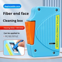 Boîte de nettoyage de connecteurs à fibres optiques Gimbo pour réseaux FTTH 5G, connecteurs SC/FC/ST, certifiée CE RoHS FCC