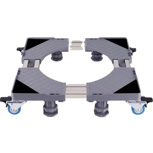 Support pour mini-réfrigérateur et machine à laver manuel avec 4 roues verrouillables, chariot réglable universel pour usage hôtelier - Product Image 2