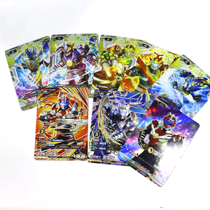Personalizable Fábrica Armor Heroes Oro Láser Tarjetas de Juego Francés <span class=keywords><strong>Español</strong></span> <span class=keywords><strong>Anime</strong></span> Personaje Imprimir Papel Poker Logo Pack Personalizado - Product Image 1