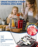 Multifunctionele Blender Commercial Met 2 Potten 220V 110V Krachtige 3hp Motor Automatische Commerciële Keukenmachine Fruitblender