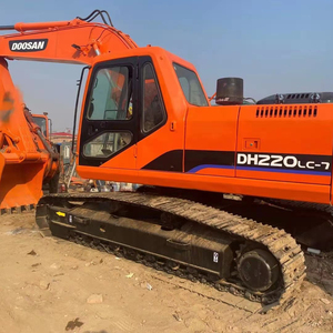 Doosan-excavadora usada original de Corea, equipo de construcción de DH220LC-7, excavadora sobre orugas - Product Image 1