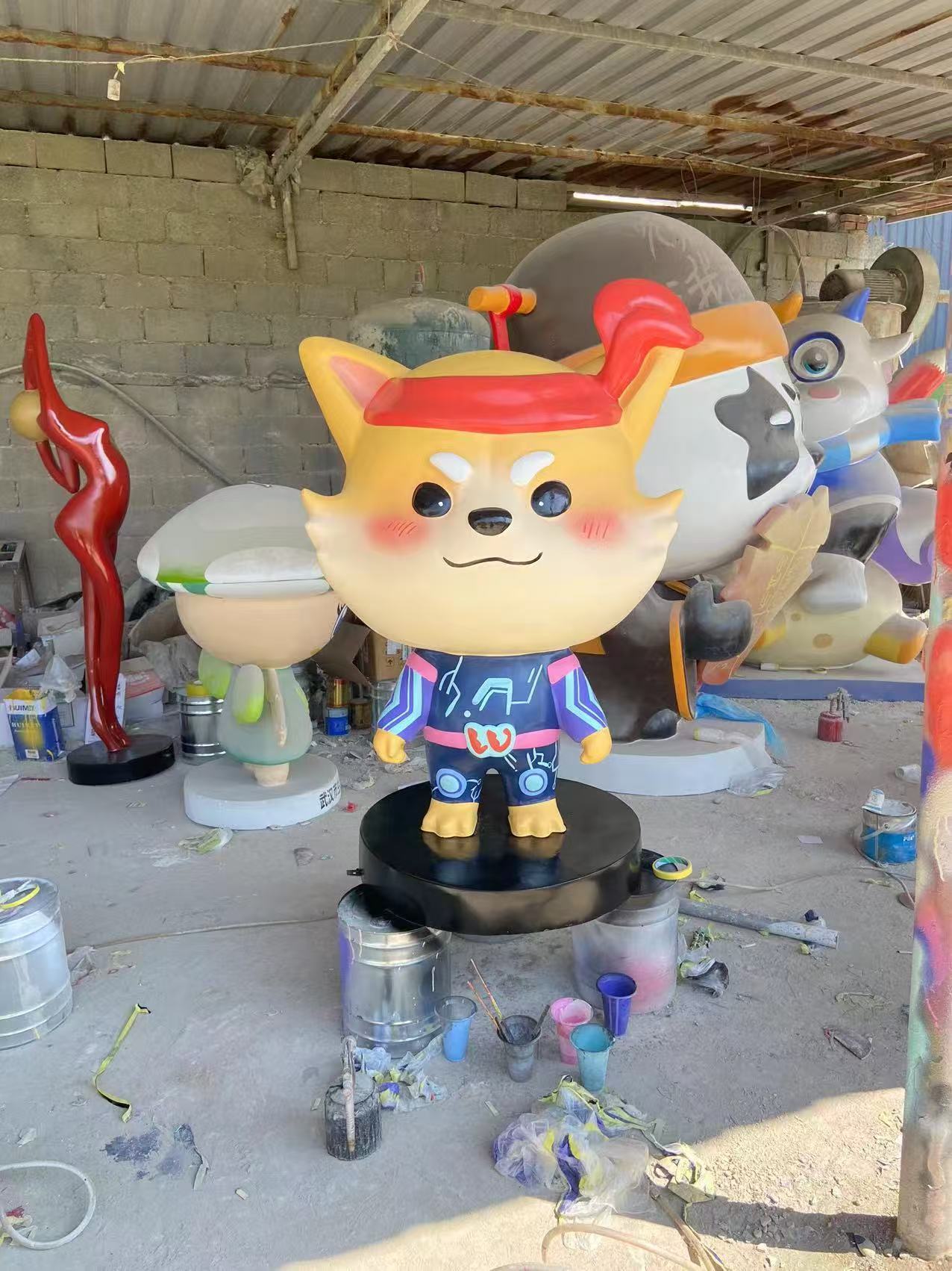 Sculpture de dessin animé