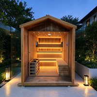 Sauna moderne à prix abordable pour 3 personnes avec générateur de vapeur et design finlandais