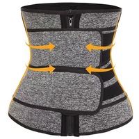 Ceinture de sudation amincissante double pour le ventre, avec contrôle ferme, pour le yoga, avec boutons décoratifs, grande taille pour adolescentes