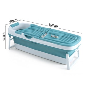 <span class=keywords><strong>Grande</strong></span> <span class=keywords><strong>baignoire</strong></span> <span class=keywords><strong>pliable</strong></span> pour <span class=keywords><strong>adulte</strong></span> de 158 cm avec couvercle, en plastique, portable, avec support mobile, emballée en carton - Product Image 5