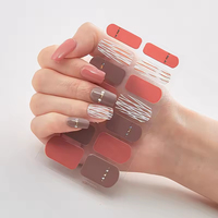 Autocollants pour ongles en gel 3D semi-durcis, autocollants pour ongles en feuille holographique, longue durée 14 jours, DIY Nail Art, OEM, étiquette privée personnalisée