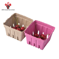 Penjualan laris biodegradable daur ulang buah kering dekorasi nampan buah kotak karton Apel