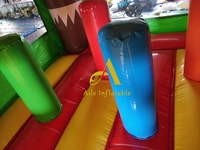 Combo rebond gonflable bannière personnalisée avec toboggan thème princesse 5 en 1 château sautant gonflable pour location de fête
