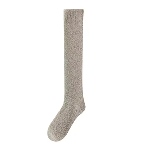 Winter <strong>Warmer</strong> <strong>Black</strong> White Pink Fuzzy Socks Premium Soft <strong>Ladies</strong> Girls Floor Home Room Boot Knee Slouchy Socks - Product Image 5