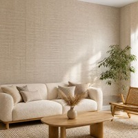 Revêtement mural en vinyle ignifuge et imperméable EN13501, respectueux de l'environnement, disponible en rouleau, OEM/ODM, large gamme de couleurs, salon européen