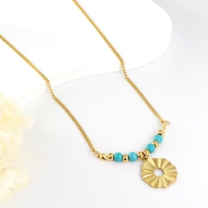 สร้อยคอจี้สแตนเลสสตีลพร้อมจี้โบฮีเมียน 18k ลายพระอาทิตย์ สำหรับฤดูร้อน สินค้ามาใหม่ - Product Image 6
