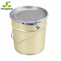 Fabricant de seaux métalliques de 5 L, vente en gros de seaux à peinture ronds en tôle avec couvercle à anneau de verrouillage