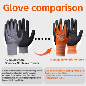Gants de travail XINGYU Gants de sécurité en mousse de nitrile enduite de micro-mousse résistante à l'écran tactile en nylon à prise micro-point - Product Image 4