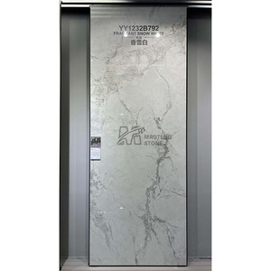 Piano <span class=keywords><strong>di</strong></span> Lavoro e Pavimento in Pietra Sinterizzata Artificiale <span class=keywords><strong>di</strong></span> Alta Qualità, Design Moderno 3D Veneziano Bianco Lucidato - Product Image 4