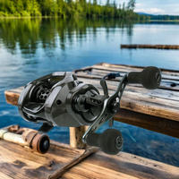 Moulinet de pêche à lancer ultra-léger en fibre de carbone 157g SPIRIT FOX 50 Gauche 9.3:1 Rapport de transfert 8kg Max Drag Trout Ajing Rock