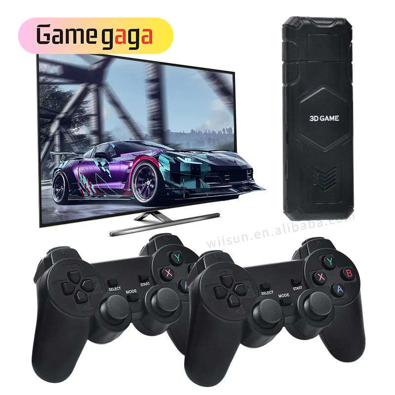 L Y5 Game Stick 4K Ausgang Retro-Videospielkonsole 64GB 40000 Spiele Fernseher klassische Spielkonsolen