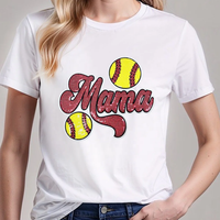 Patch brodé thermocollant à paillettes rouges 'Mama' pour baseball et softball, pour chemise de jour de match, cadeau pour maman, décoration sportive, DIY