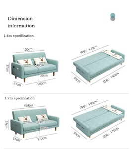 Sofá cama <span class=keywords><strong>de</strong></span> tela plegable para sala <span class=keywords><strong>de</strong></span> estar, moderno, sencillo, doble uso - Product Image 5