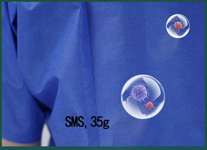 डिस्पोजेबल लैब कोट sms गैर बुना कपड़े वाटरप्रूफ स्क्रब - Product Image 3