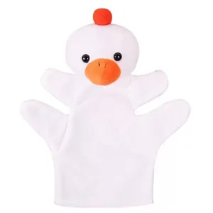 Custom Baby Educational Toys Cute Duck Plush Hand Puppet Dog Toy Realistic Animal Hand Puppet Doll for Sale