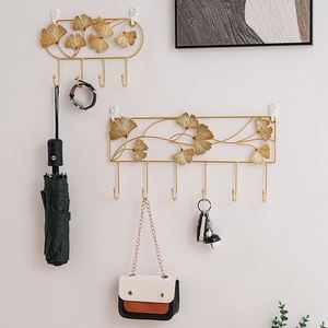 New Arrival Vintage Gold Iron Wall Shelf <b>Hook</b> Decorative Coat Home Decor <b>Hooks</b> Wall Hanging Crafts Wall <b>Hook</b> - Product Image 2