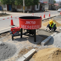 Mixer Beton Diesel JW750 750L Kustom dengan Suplai & Pembuangan Air Manual