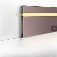 Profilé de plinthe en aluminium LED avec éclairage intégré pour projets de couloirs d'hôtels cinq étoiles
