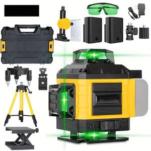 <span class=keywords><strong>Nivel</strong></span> Láser Rotatorio de 5 Líneas Cruzadas con Luz Verde, <span class=keywords><strong>Autonivelante</strong></span> Electrónico, de Alta Precisión, Alimentado por Batería de Iones de Litio - Product Image 1