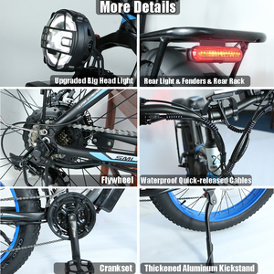 Stock américain livraison rapide 1000W 48V 16Ah gros pneu vélo électrique vélo électrique Ebike puissant hors route neige plage vélos - Product Image 4