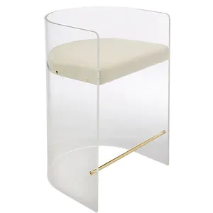 YAGELI-taburete personalizado de fábrica, muebles acrílicos hechos a mano, barra de perspex transparente, sofá acrílico transparente