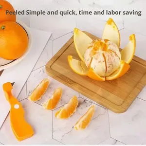 Pelador de Frutas Manual Multifuncional Plegable Portátil de Plástico ABS para Cocina, Pelador de Naranjas, Cuchillo para Frutas - Product Image 4