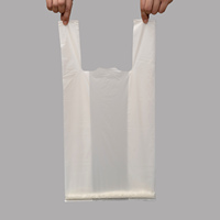 100% Biologisch Afbreekbare Eco-Vriendelijke Boodschappentassen Biologisch Afbreekbare Supermarkt Boodschappentassen Composteerbare T-Shirtzakken