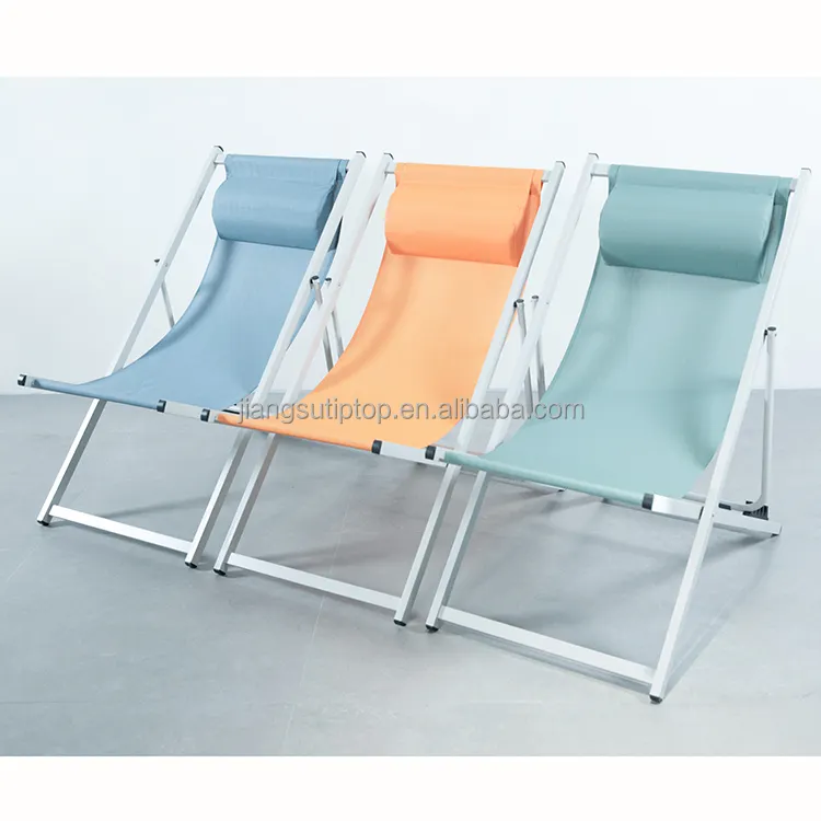 Tiptop Groothandel Opvouwbare Strandstoel Lichtgewicht Opvouwbare Draagbare Camping Comfort Stoel Strand Lounge Stoel