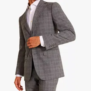האחרון עיצוב מותאם אישית סיטונאי עסקי גברים חליפות 2 חתיכה סט Slim Fit צפצף הגברים