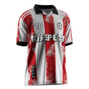 Conjuntos de Uniformes de Fútbol con Corte Atlético y Costuras Profesionales, Camiseta de Fútbol con Diseño Retro a Rayas, Esencial para Clubes - Product Image 5