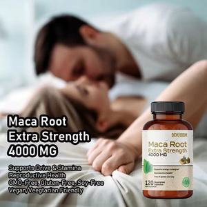 オーガニック100%ピュア非遺伝子組み換えビーガンマカ根カプセル4000mg天然エナジーチャージャー生殖機能サポートハーブサプリメント - Product Image 5