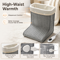Chauffe-pieds électrique haut de gamme en gros pour la maison, en polaire/polyester ultra doux avec thermostat réglable à distance
