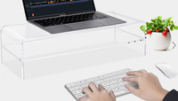 Usine directe en gros Portable clair acrylique moniteur support Riser ordinateur présentoir pour multi moniteur support de bureau