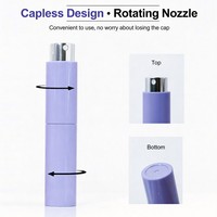 Atomiseur de parfum de luxe rechargeable de 10 ml, flacon pulvérisateur portable rotatif sans bouchon, flacon de parfum, cadeau