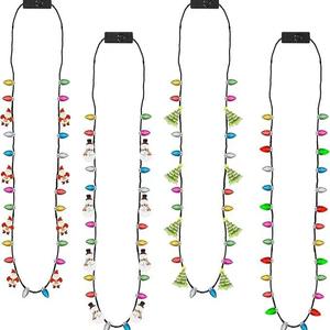 Bonhomme de neige en plastique miniature avec perles lumineuses et collier lumineux <span class=keywords><strong>LED</strong></span> pour les fêtes de Noël et du Nouvel An - Product Image 2