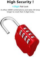 Cadenas numérique sans clé personnalisé avec logo, pour casier de gym, cadenas à combinaison de sécurité à 4 chiffres