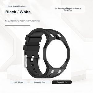 <span class=keywords><strong>Bracelet</strong></span> de montre de remplacement en silicone, <span class=keywords><strong>bracelet</strong></span> de sport pour <span class=keywords><strong>Swatch</strong></span> Royal POP, pour montre de poche Audemars Piguet AP 3H 12H - Product Image 3