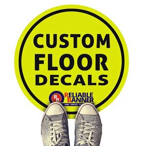 Calcomanía de Vinilo Personalizada para Piso, Resistente al Agua, Antideslizante, con Logotipo Personalizado - Product Image 1