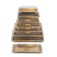 Contenants alimentaires rectangulaires jetables en plastique JY-SG02 PS PET, plateaux à sushi, emballages personnalisés pour pizzas, bonbons et chewing-gums, vente en gros