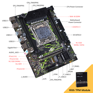Nouvelle carte mère X99-XD4 Win11 TPM2.0 avec démarrage sécurisé UEFI, format mATX, 4x DDR4 RAM, combo Intel Xeon E5 <span class=keywords><strong>2680</strong></span> <span class=keywords><strong>V4</strong></span>, kit carte mère X99 - Product Image 5