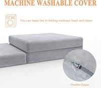 Matelas pliant pour lit d'invité portable Canapé pliant 4 "Surmatelas en mousse haute densité respirante