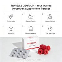 Comprimés d'eau hydrogénée H2, 12 PPM d'hydrogène moléculaire, effervescents, 80 mg de magnésium, complément antioxydant, framboise, 30 comprimés