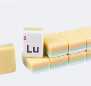 Lot de cartes de <span class=keywords><strong>mahjong</strong></span> américaines modernes en PVC à quatre couches, jaunes, pliables et durables, pour les fêtes en plein air et le divertissement en camping - Product Image 4