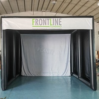 Prix d'usine Cage d'entraînement au golf portable simulateur de golf gonflable tente de tir avec projecteur et écran